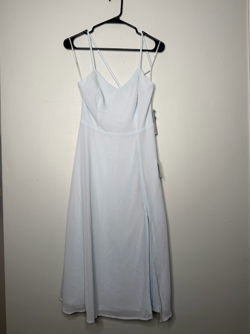 Lulus Womens Love Unconditionally Sleeveless Midi Dress Size Small NWT Icy Blue